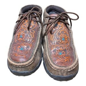 Twisted X Brown and Blue Ankle Boots